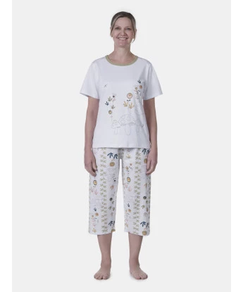 Pijama Clássico Manga Curta e Corsário