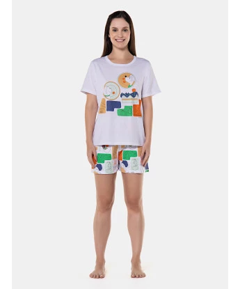 Pijama manga curta e short     