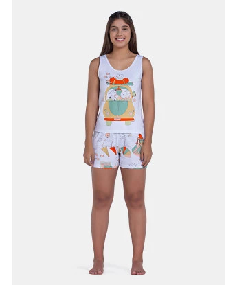 Pijama Feminino Sonhart Curto Regata Estampada e Short