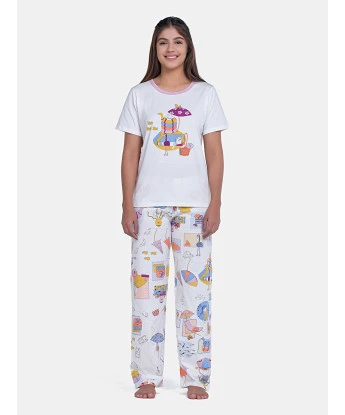 Pijama Manga Curta e Calça