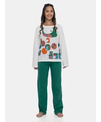 Loja Sonhart Oficial | Pijama Feminino Blusa Manga Longa e Calça Verde