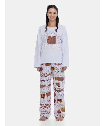 Pijama Feminino Manga Longa e Calça Moletinho Peluciado