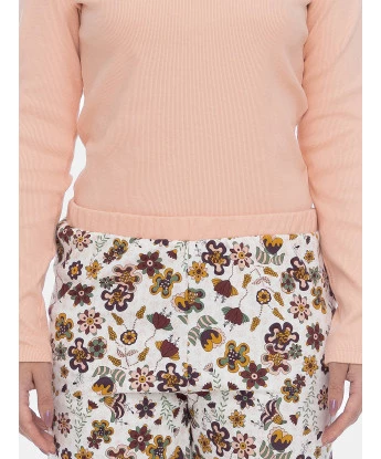 Pijama Feminino Blusa Manga Longa e Calça Floral