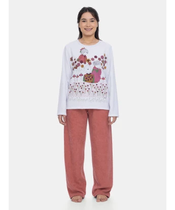 Pijama Plush Feminino | Pijama Feminino Longo Tecido Plush