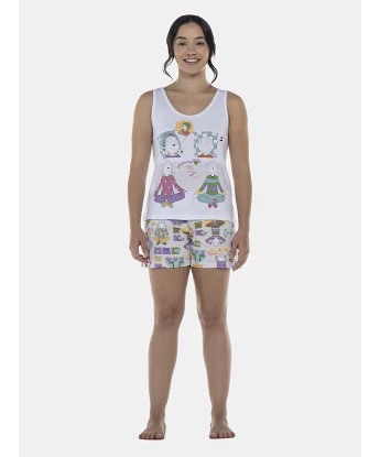 Pijama Feminino Adulto Regata e Short