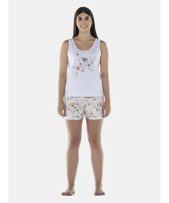 Pijama Feminino Adulto Regata e Short