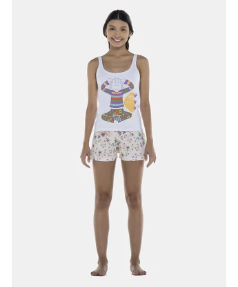 Pijama Feminino Adulto Regata e Short