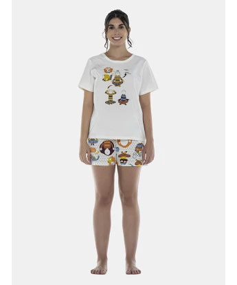Pijama Feminino Adulto Manga Curta e Short