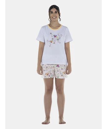 Pijama Feminino Adulto Manga Curta e Short