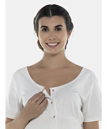 Pijama Feminino Gestante Manga Curta e Calça
