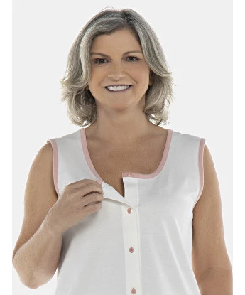 Pijama Feminino Adulto Regata Aberta e Bermuda