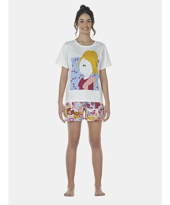 Pijama Feminino Adulto Manga Curta e Short