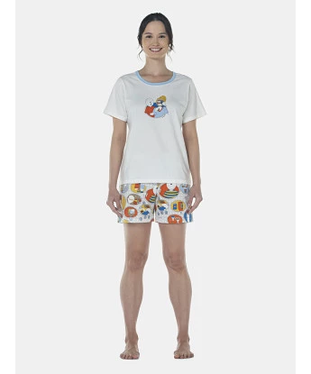 Pijama Feminino Adulto Manga Curta e Short