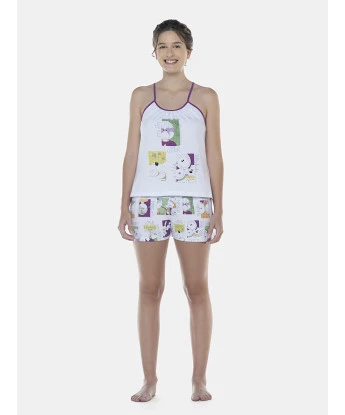 Pijama Feminino Adulto Alça e Short