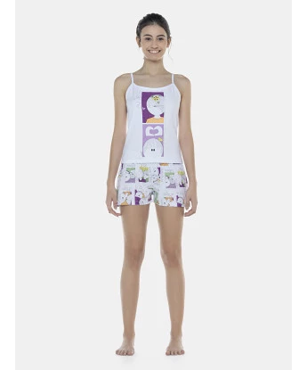 Pijama Feminino Adulto Alça e Short