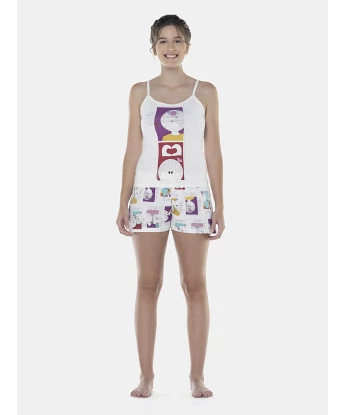 Pijama Feminino Adulto Alça e Short