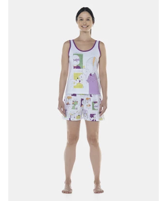 Pijama Feminino Adulto Regata e Short
