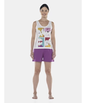 Pijama Feminino Adulto Regata e Short