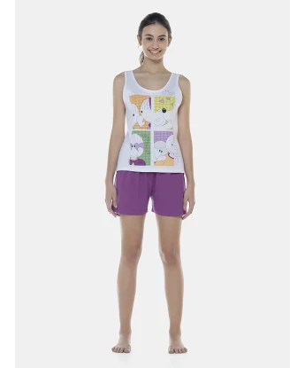 Pijama Feminino Adulto Regata e Short
