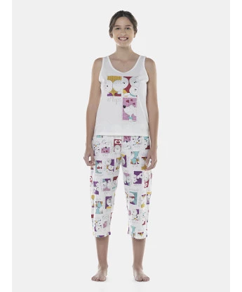 Pijama Feminino Adulto Regata e Corsário