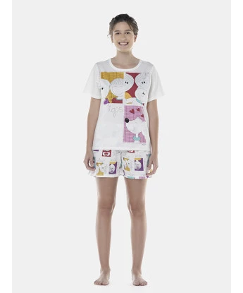 Pijama Feminino Adulto Manga Curta e Short