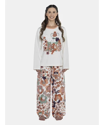 Pijama Feminino Adulto Manga Longa e Calça Moletinho