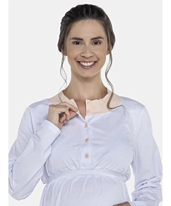 Pijama Feminino Gestante Manga Longa e Calça