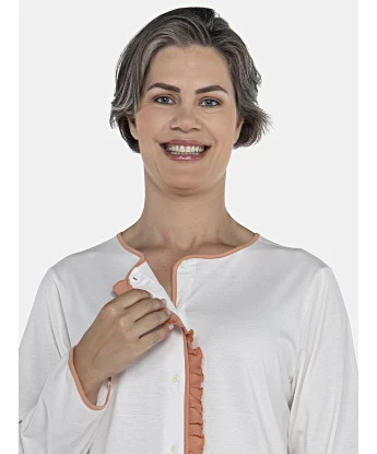 Pijama Feminino Adulto Manga Longa e Calça