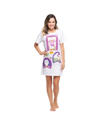 Camisão Feminino Adulto Manga Curta