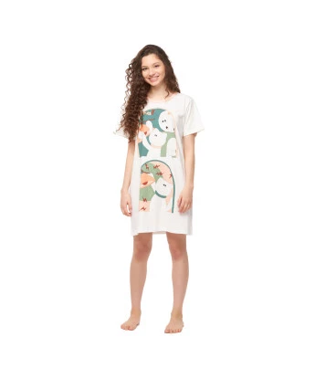 Camisão Feminino Adulto Manga Curta