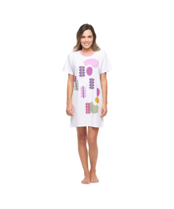 Camisão Sonhart Feminino manga curta Estampado
