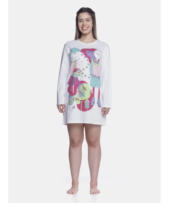 Camisão Feminino Adulto Manga Longa