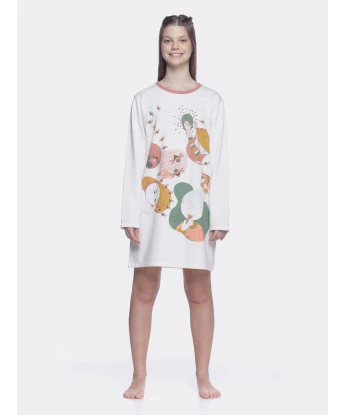 Camisão Feminino manga longa Estampa Pat e Annie