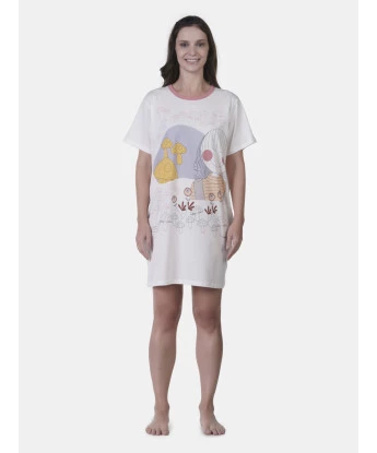 Sonhart Pijamas | Pijama Camisão Feminino manga curta Estampa Pat