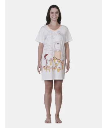 Pijama Camisão Feminino Decote V manga curta  Annie     