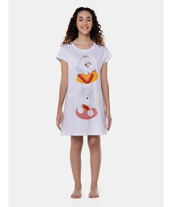 Camisão manga curta cinturado             