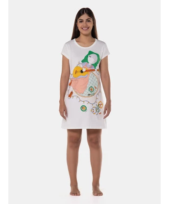 Camisão manga curta cinturado               