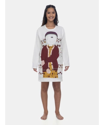 Pijama Camisão Feminino Adulto Manga Longa Pat