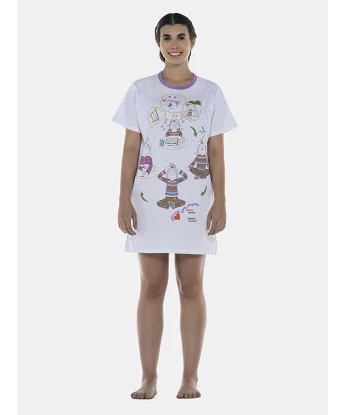 Camisão Feminino Adulto Manga Curta