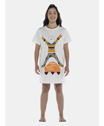 Camisão Feminino Adulto Manga Curta