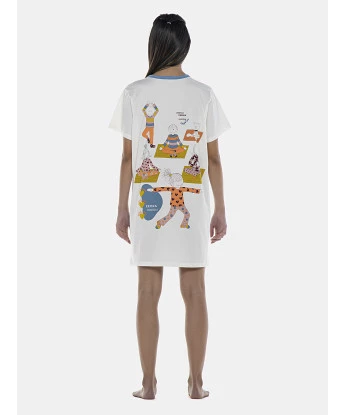 Camisão Feminino Adulto Manga Curta