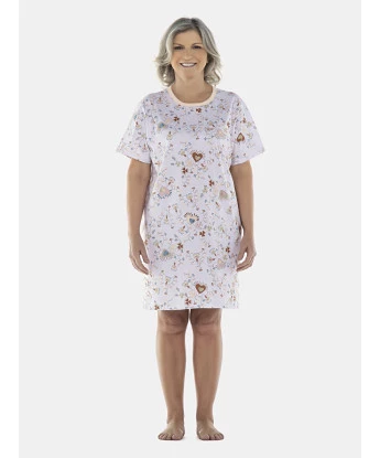 Camisão Feminino Adulto Manga Curta