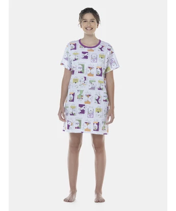 Camisão Feminino Adulto Manga Curta