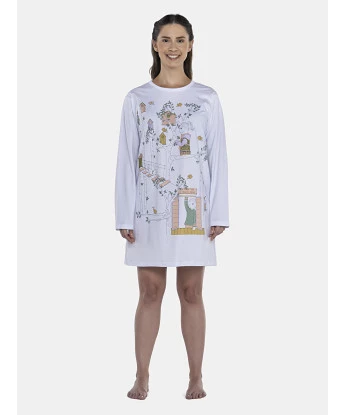Camisão Feminino Adulto Manga Longa