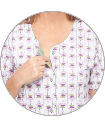 Camisola Feminino Adulto Aberta Manga Curta