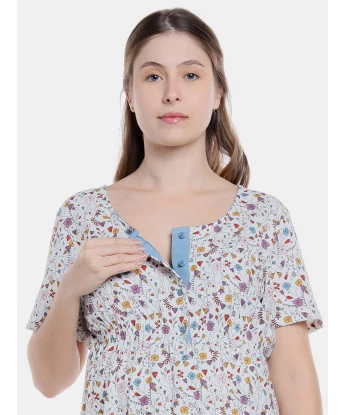 Homewear camisola gestante manga curta          