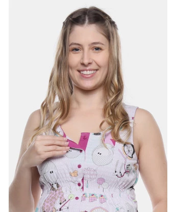 Camisola Gestante Regata Alça Larga Pat e Annie
