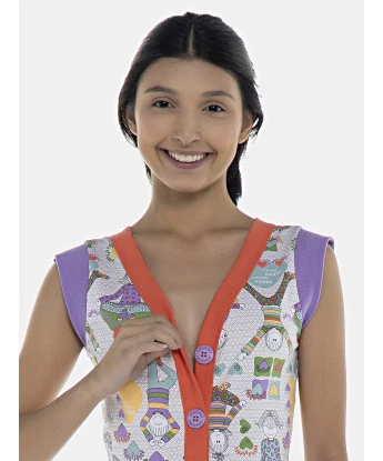 Macacão Feminino Adulto Regata Cotton