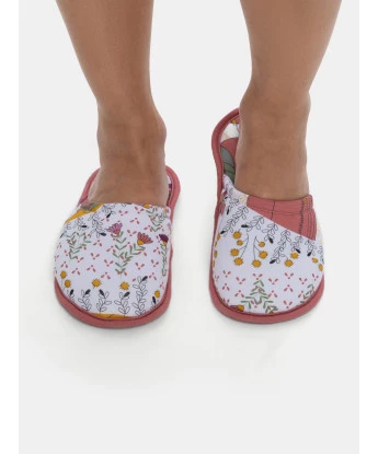 Pantufa Fechada Sonhart Feminina Adulto Estampa Floral