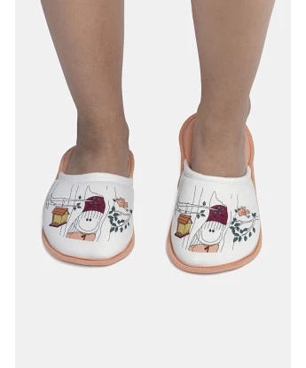 Pantufa Feminina Adulto Fechada Com Estampa Local
